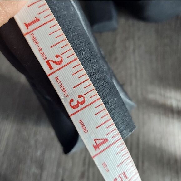 Joe’s Abby Black Leather Ankle Bootie Size 9.5 Block Heel Almond Toe - Picture 10 of 11